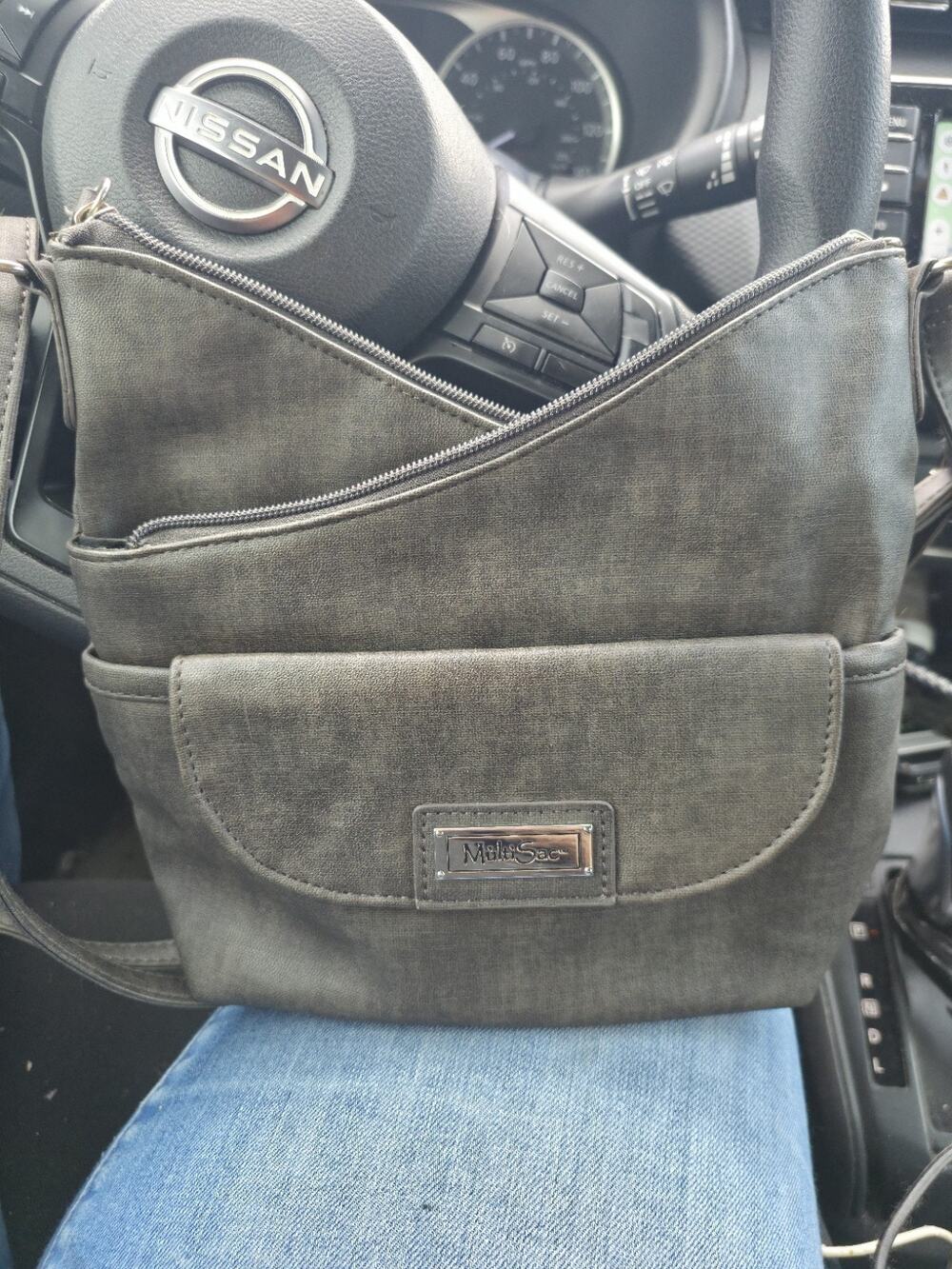MultiSac Vista Crossbody Grey Bag Purse for Women